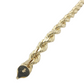 10K Solid Yellow Gold Rope Link Bracelet