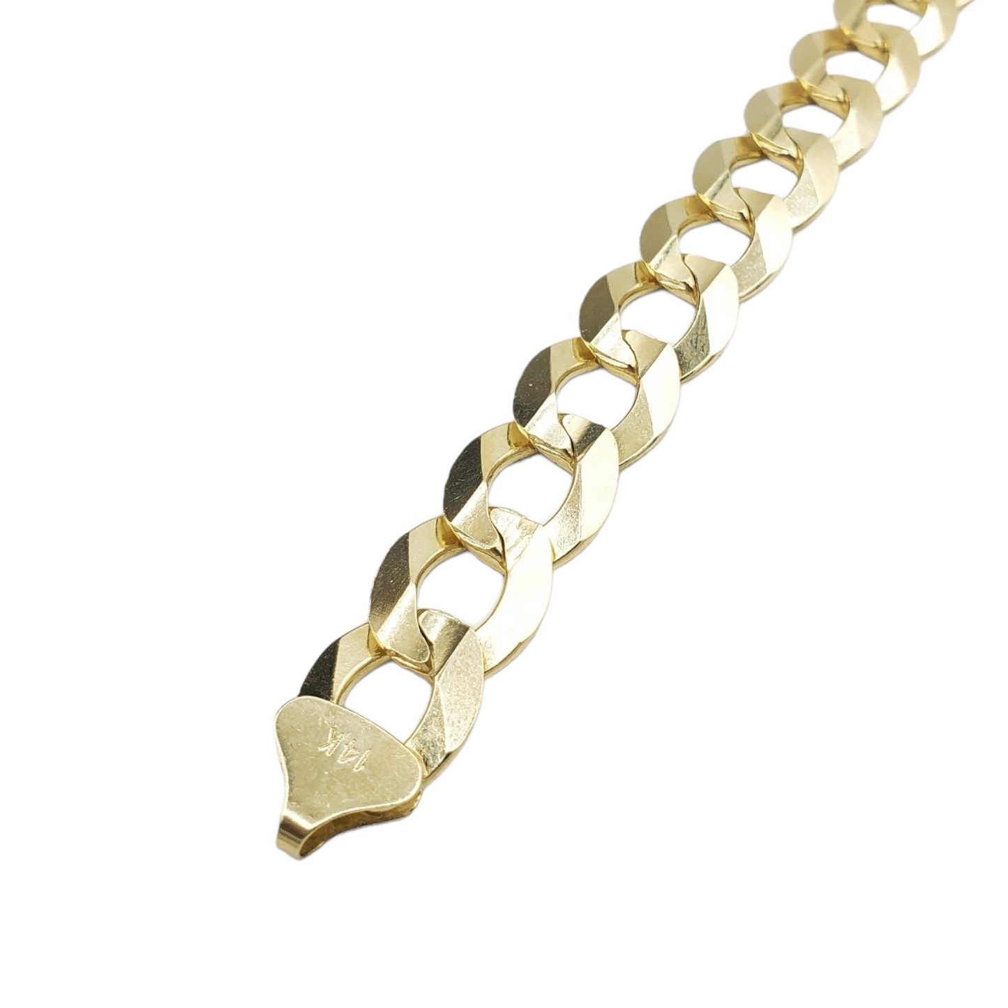 14K Solid Yellow Gold Cuban American Bracelet