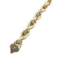 14K Hollow Yellow Gold Rope Link Bracelet