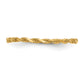 14K Diamond-cut Textured Rope Band Ring