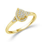 Diamond Bridal Set 0.20 ct tw 10k Yellow Gold