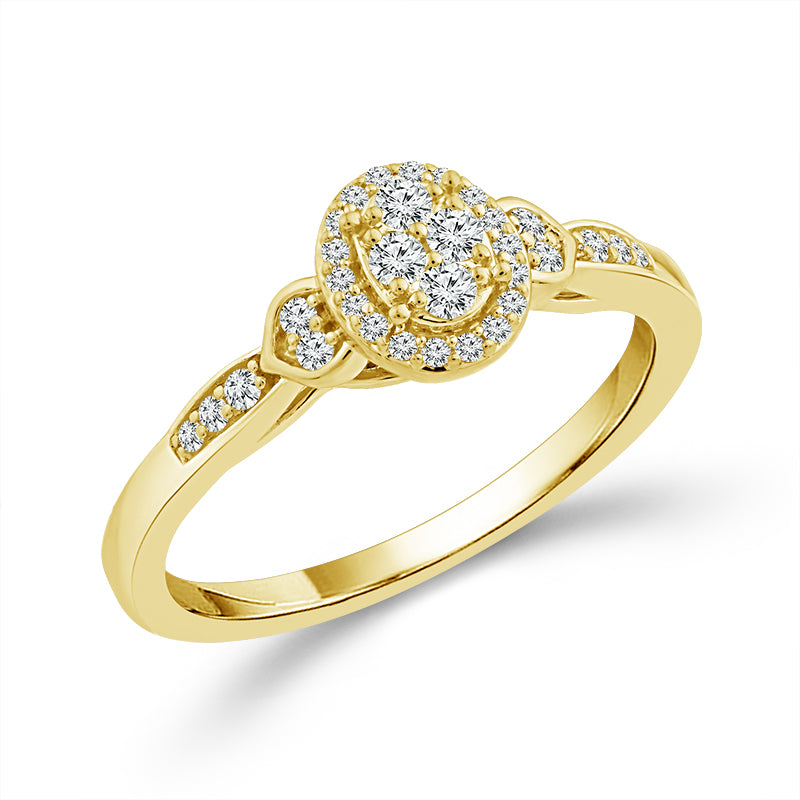 Diamond Bridal Set 0.25 ct tw 10k Yellow Gold