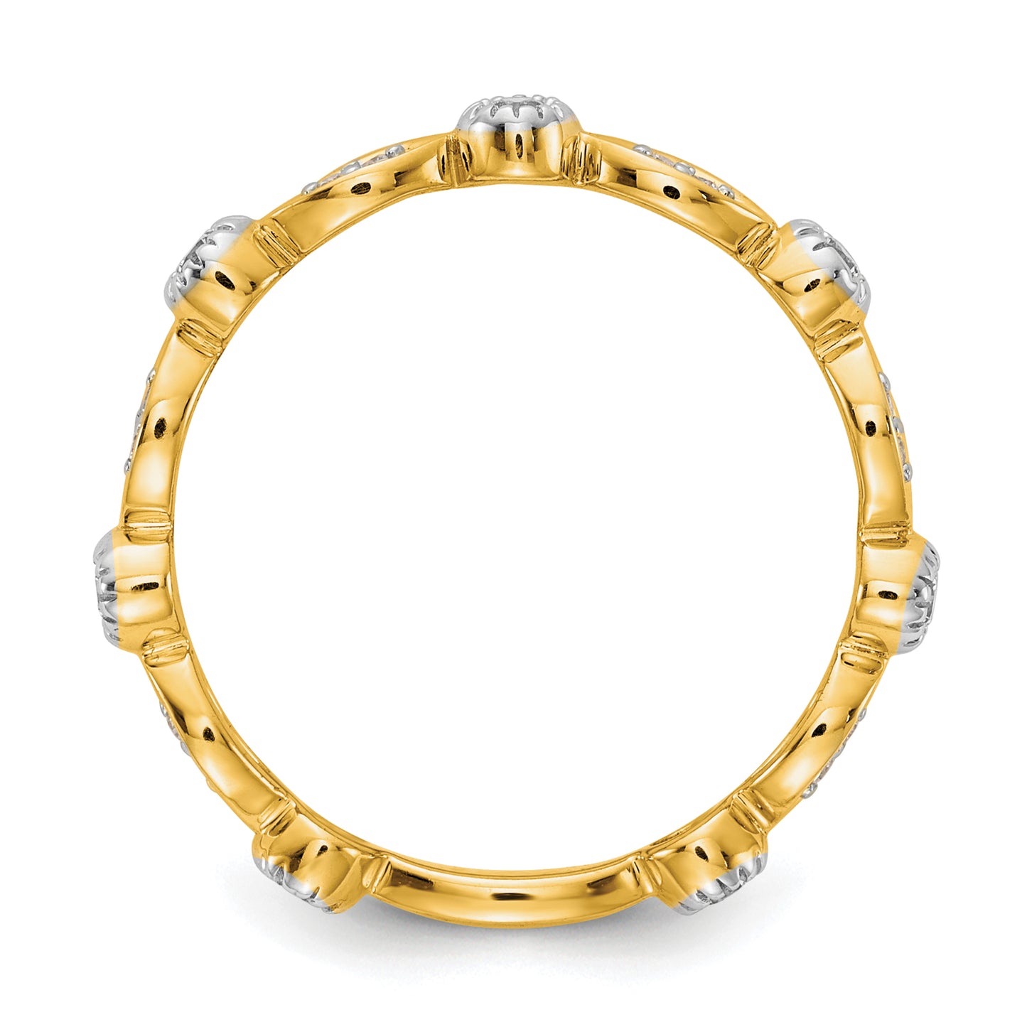 14k Diamond Fancy Band