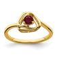 14k Created Ruby Triangle Ring