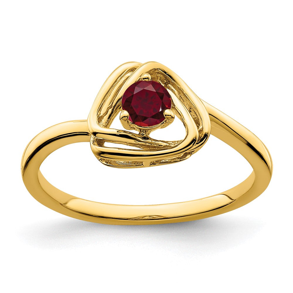Ruby Triangle 14k Created Ruby Triangle Ring – Ariel's Jewelry