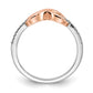 14k Two-tone White & Rose Polished Infinity Diamond Ring