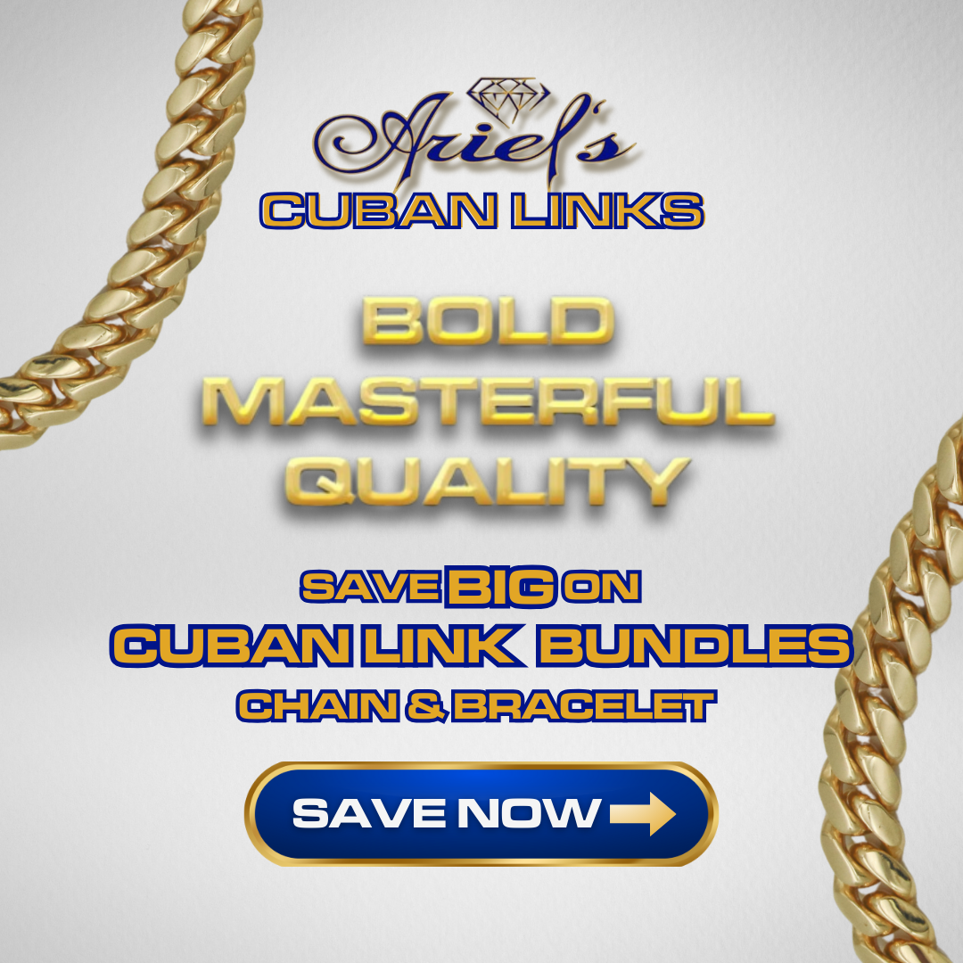 Ariel s Jewelry Men s Cuban Link Chains Bracelets Rings and More
