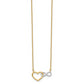 14K Tone-Tone Gold, Heart with Infinity Symbol Necklace