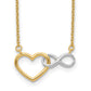 14K Tone-Tone Gold, Heart with Infinity Symbol Necklace