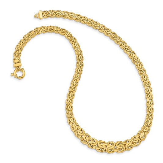 Byzantine Necklace In 14K Yellow Gold Fancy Women's Necklace