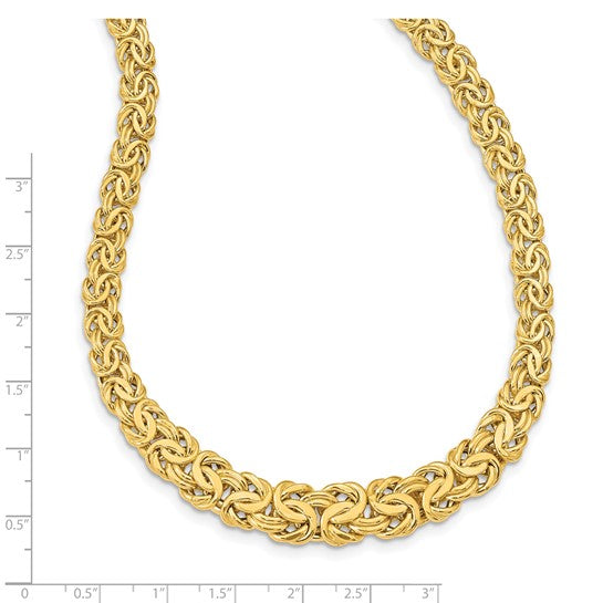 Byzantine Necklace In 14K Yellow Gold Fancy Women's Necklace