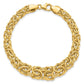 Byzantine Bracelet In 14K Yellow Gold, Fancy Women's Bracelet