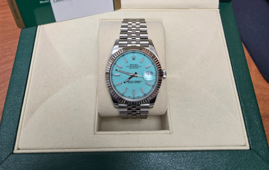ROLEX DATE-JUST TIFFANY FACE S/STEEL 40MM - 126334