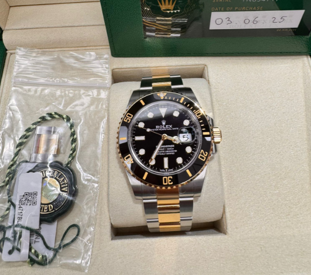 ROLEX SUBMARINER TWO-TONE BLACK-FACE 40MM - 126613LN