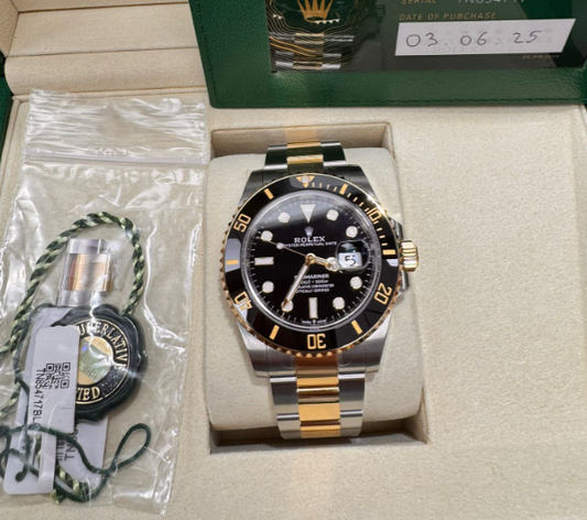 ROLEX SUBMARINER TWO-TONE BLACK-FACE 40MM - 126613LN