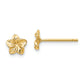 14k Plumeria Flower Post Earrings