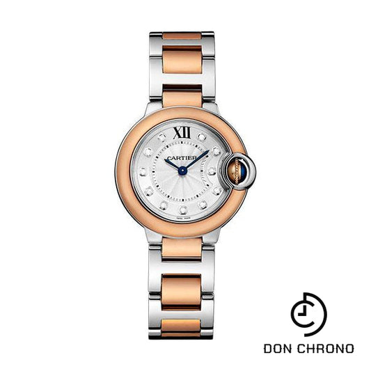Reloj Cartier Ballon Bleu de Cartier - Caja de acero 28 mm - Brazalete de acero y oro rosa - W3BB0005
