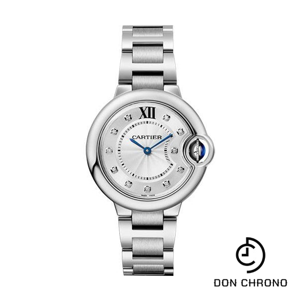 Reloj Cartier Ballon Bleu de Cartier - Caja de acero de 33 mm - Esfera de diamantes - W4BB0020
