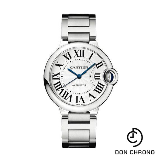 Cartier Ballon Bleu de Cartier Watch - 36 mm Steel Case - Silver Dial - Interchangeable Bracelet - WSBB0048