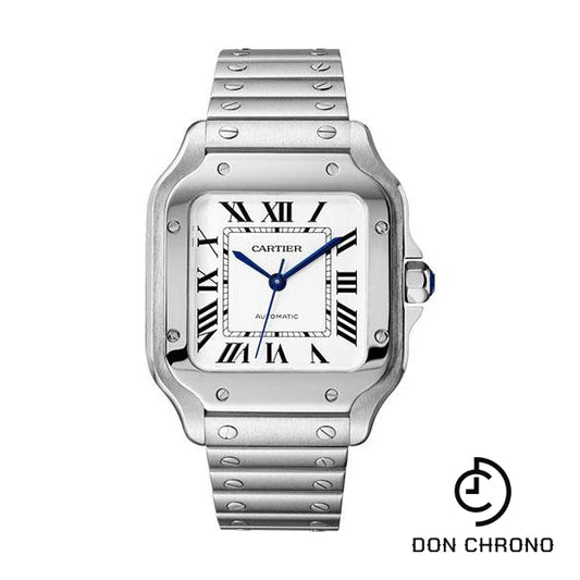 Reloj Cartier Santos de Cartier - Caja de acero 35,1 mm - Esfera plateada - WSSA0029