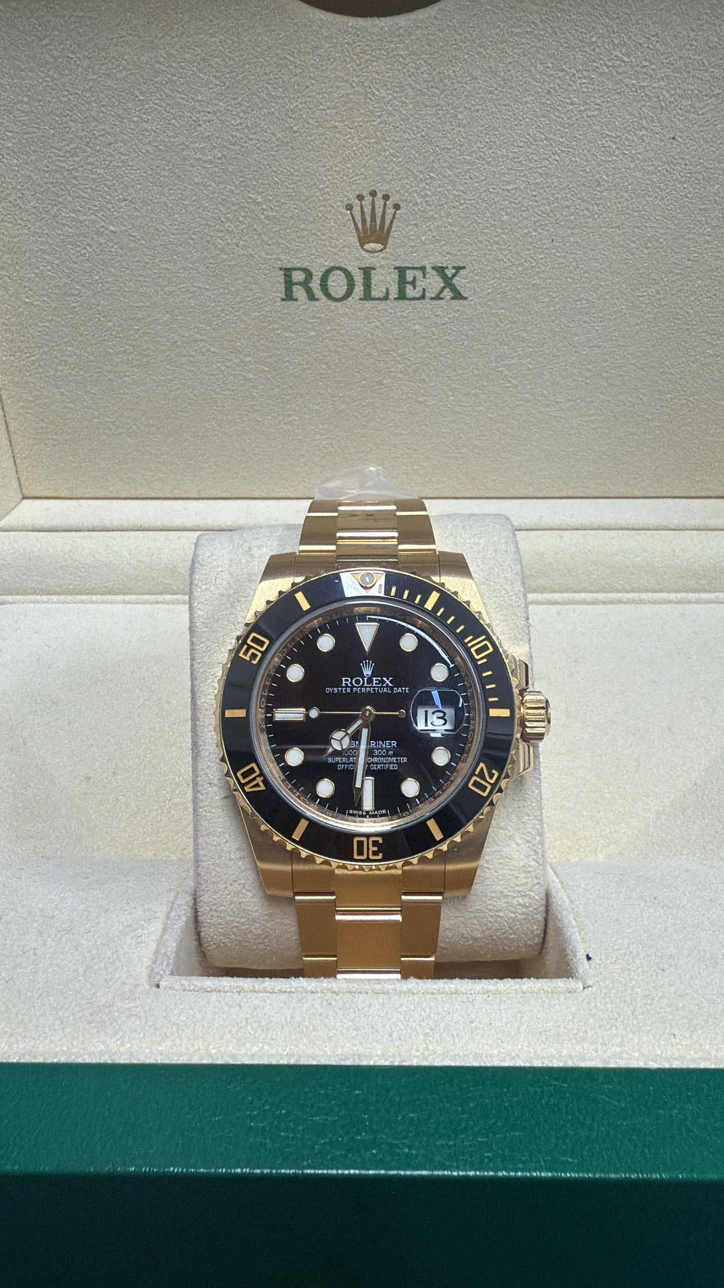 ROLEX SUBMARINER YELLOW GOLD 41MM