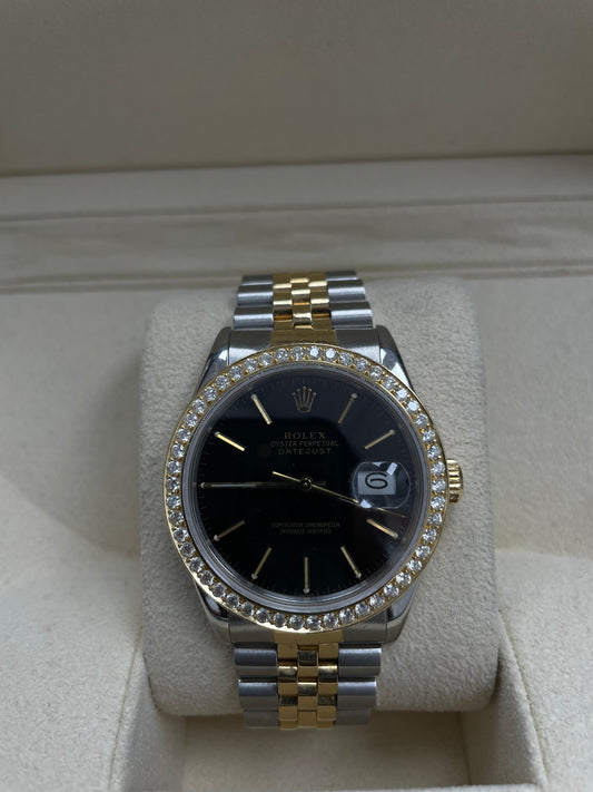 ROLEX DATE JUST TWO-TONE DIAMOND BEZEL 36MM - 16013