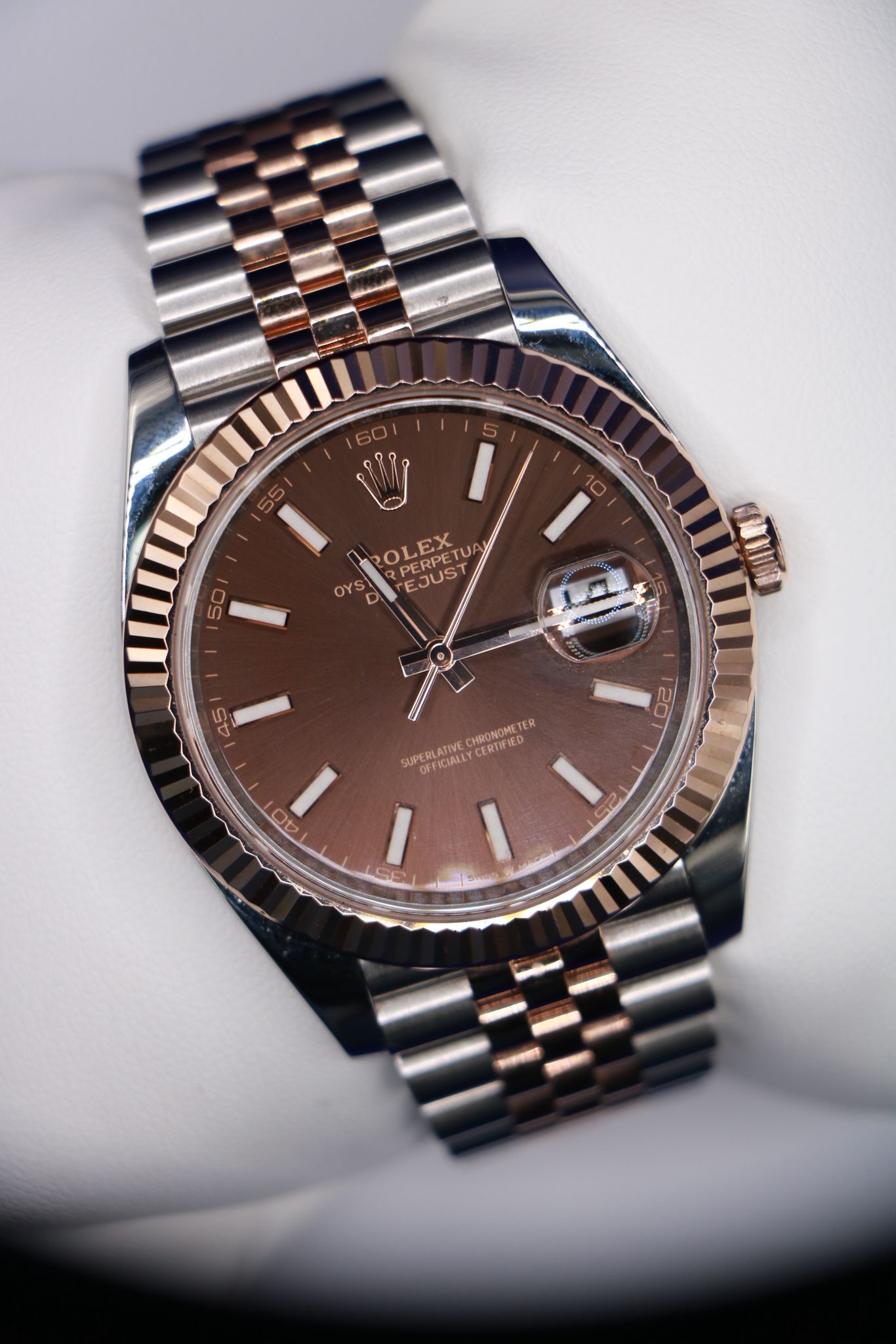 ROLEX DATEJUST TWO-TONE CHOCOLATE FACE 41MM  - 126331