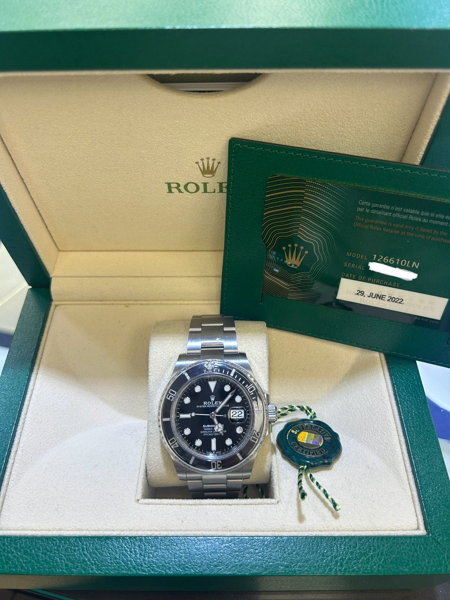 ROLEX SUBMARINER ST.STEEL 40MM - 126610LN