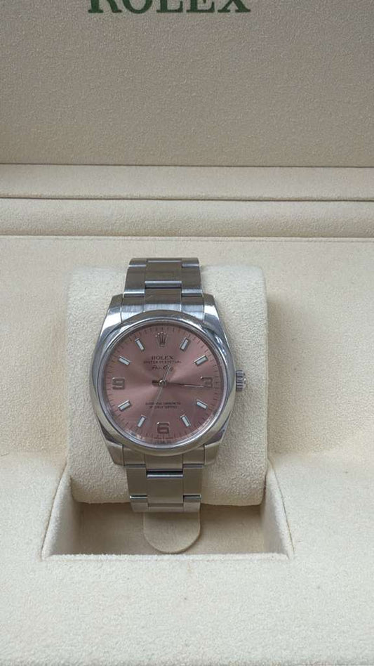 ROLEX AIR-KING S/STEEL SALMON-FACE 34MM - 114200