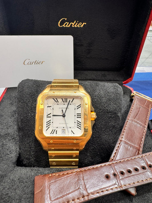CARTIER SANTOS YELLOW-GOLD LARGE-SIZE - WGSA0029