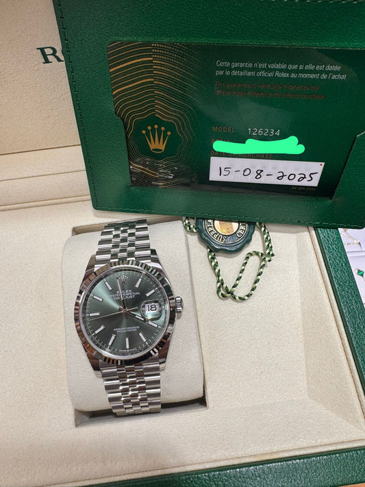 ROLEX S/STEEL DATE-JUST 36MM - 126234