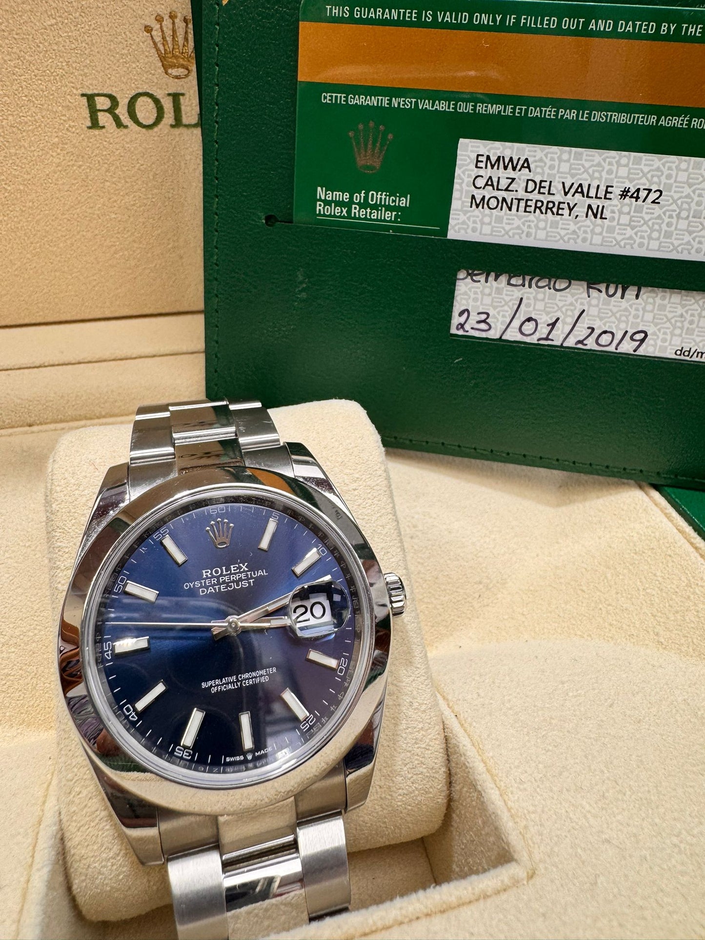 ROLEX DATE-JUST BLUE-FACE 41MM - 126300