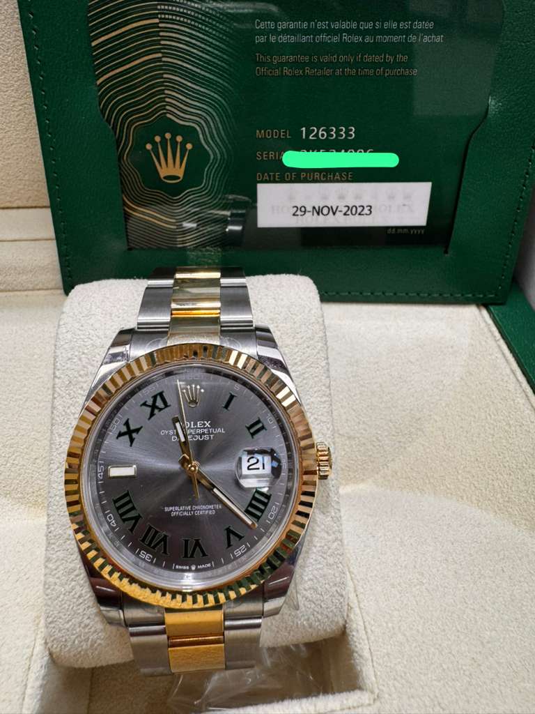 ROLEX TWO-TONE DATE-JUST WIMBLEDON 41MM - 126333