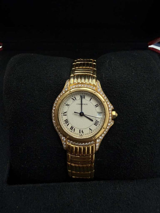 CARTIER COUGAR 18K WITH DIAMOND 28MM