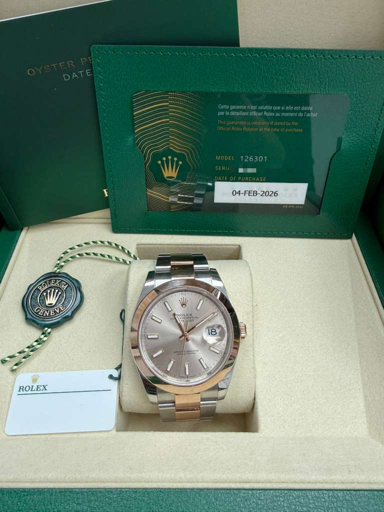 ROLEX DATE-JUST ROSE-GOLD 41MM -126301
