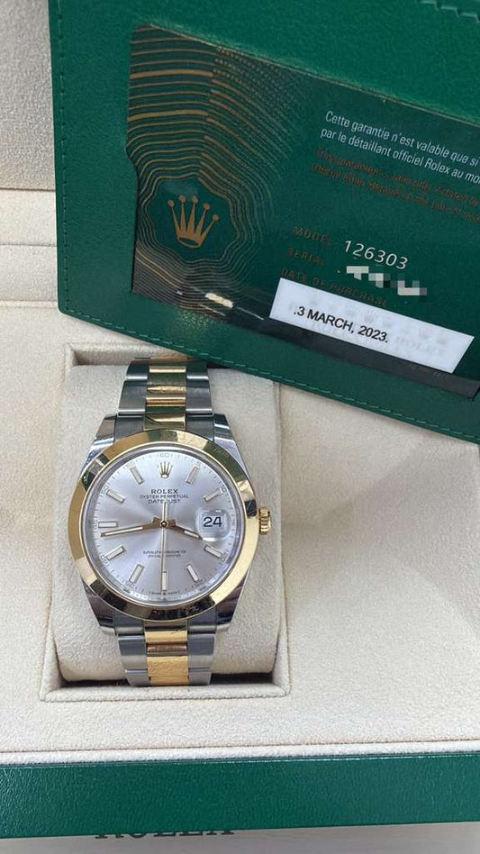 ROLEX DATE-JUST TWO-TONE 41MM-126303