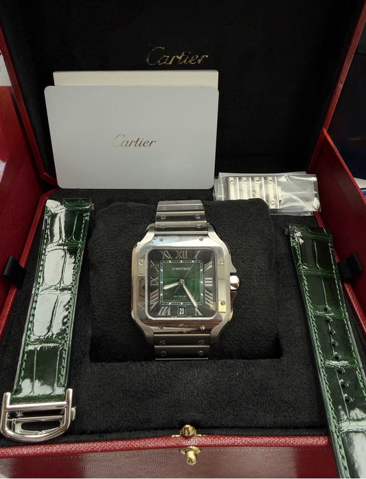 CARTIER SANTOS GREEN-DIAL 40MM-WSSA0062