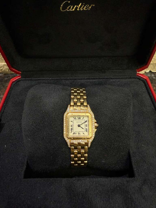 CARTIER PANTHERE-DIAMOND YELLOW-GOLD 22MM