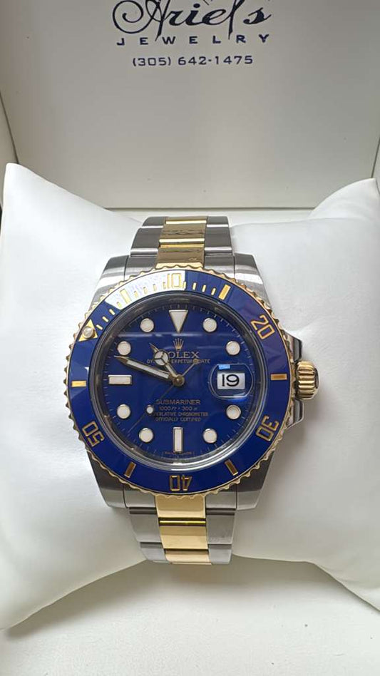 ROLEX TWO-TONE SUBMARINER BLUE-FACE-41MM-116613