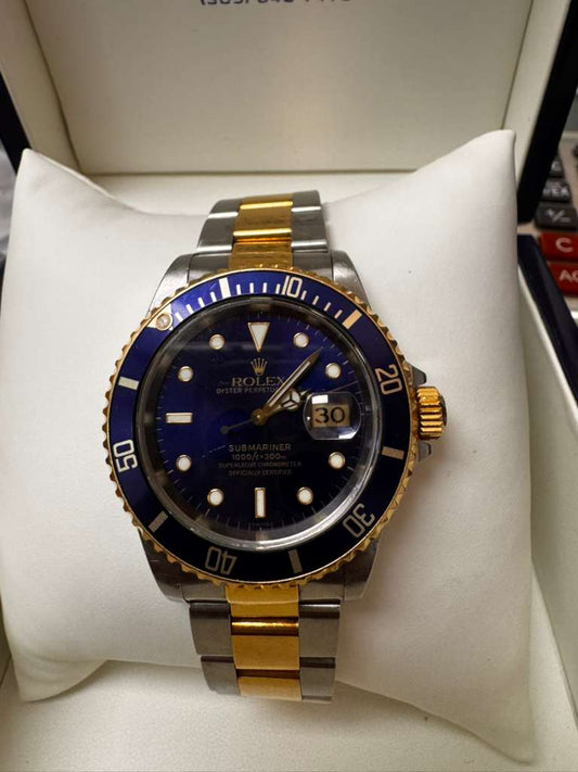 ROLEX SUBMARINER TWO-TONE BLUE-FACE-40MM-16613