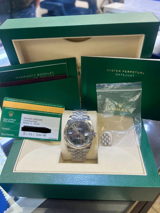 ROLEX DATE-JUST WIMBLEDON-41MM-126334