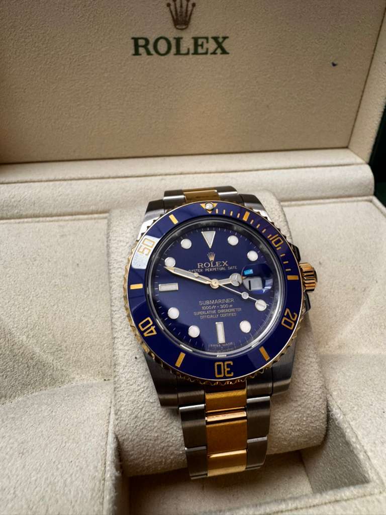 ROLEX TWO-TONE SUBMARINE BLUE-FACE-41MM-116613