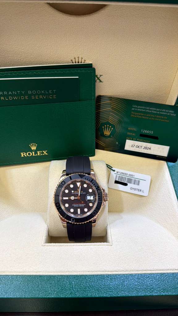ROLEX YACHT-MASTER OYSTERFLEX EVEROSE-GOLD-40MM-126655