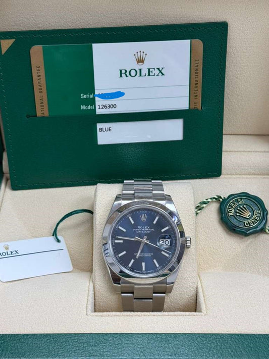 ROLEX DATE-JUST BLUE-FACE-41MM-126300
