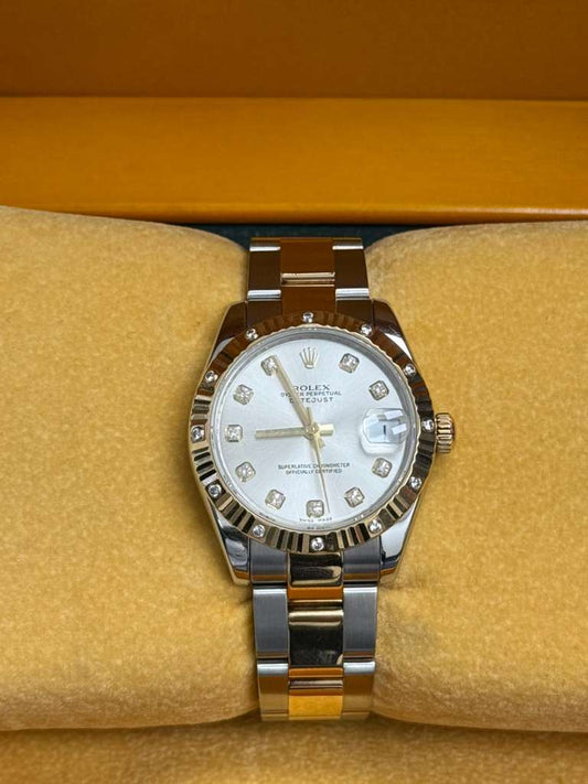 ROLEX DATE-JUST CHAMPAGNE-FACE-W/DIAMOND-31MM-178313