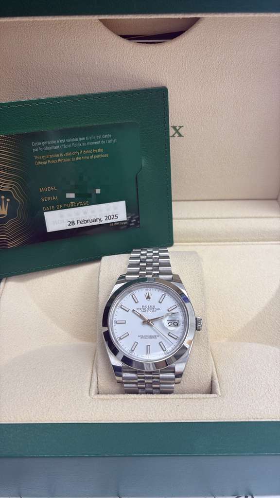 ROLEX DATE-JUST WHITE-FACE-41MM-126300