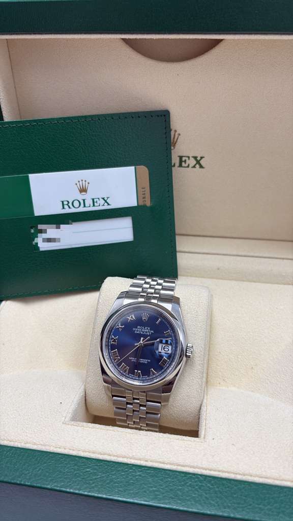 ROLEX BLUE-FACE ST/STEEL-36MM-116200