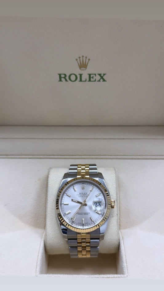 ROLEX DATE-JUST TWO-TONE YELLOW-GOLD 36MM-116233