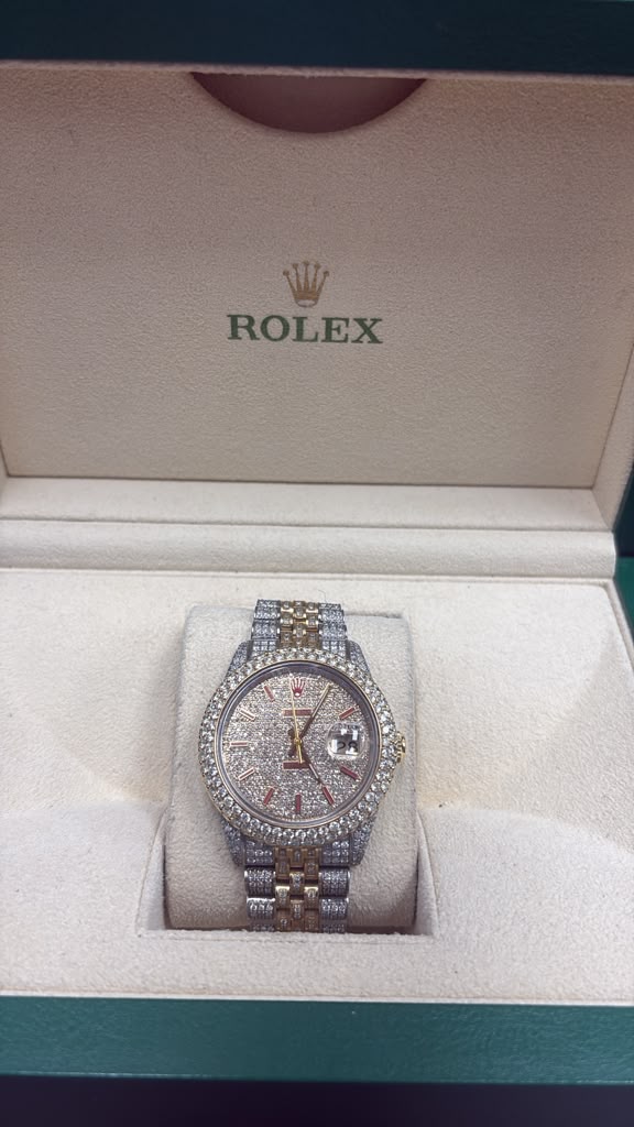 ROLEX DATE-JUST DIAMANTES TWO-TONE 36MM-166013