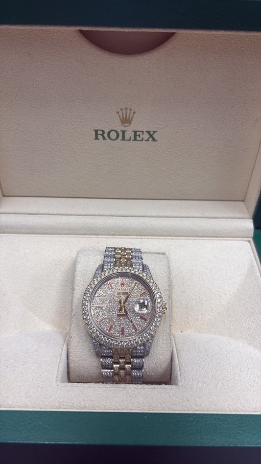 ROLEX DATE-JUST DIAMANTES TWO-TONE 36MM-166013